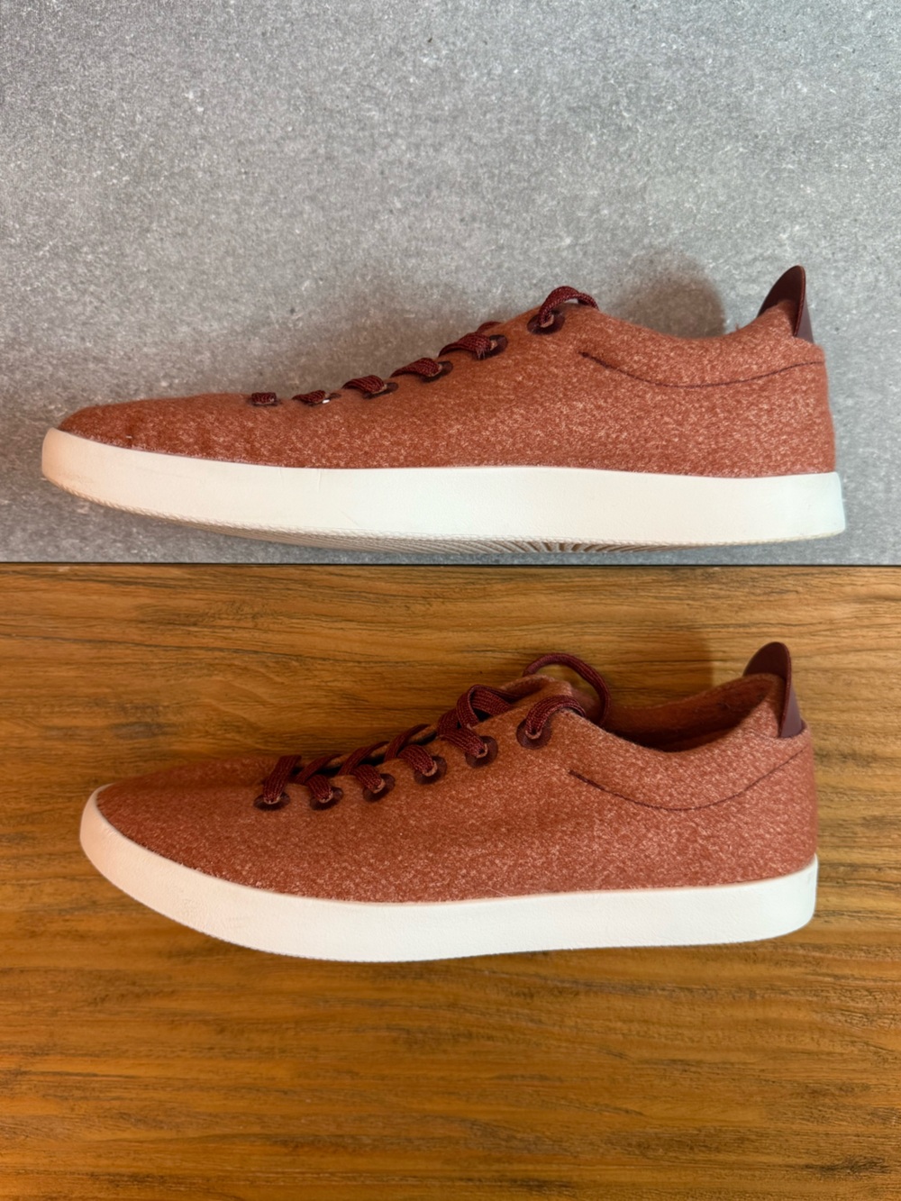 Allbirds Wool Piper Sneakers Rust Wool Mens Size 11 - Picture 4 of 11
